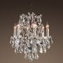  BLS 30257 19th c. Rococo iron and clear crystal