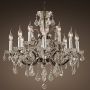  BLS 30258 19th c. Rococo iron and clear crystal