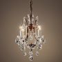  BLS 30478 19th c. Rococo iron and clear crystal
