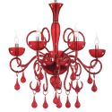 Люстра подвесная Ideal Lux LILLY SP5 ROSSO LILLY