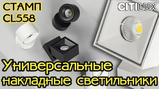 Видеообзор — Точечный светильник Citilux CL558011N СТАМП — черный