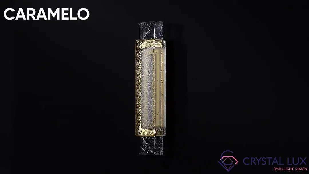 Видеообзор — Бра Crystal Lux CARAMELO AP12W LED — золотой