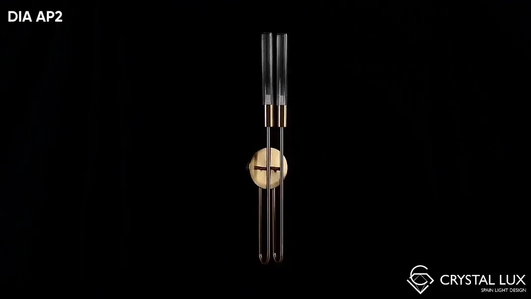 Видеообзор — Бра Crystal Lux DIA AP1 — латунь