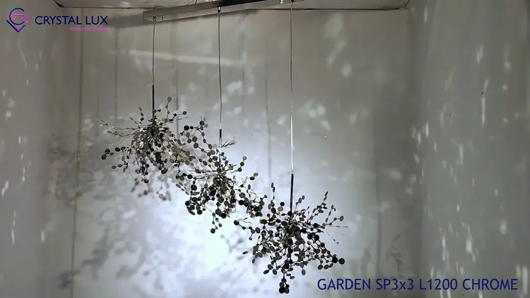 Видеообзор — Светильник Crystal Lux GARDEN SP3х3 L1200 CHROME — хром