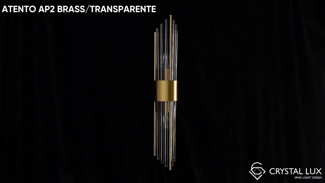 Видеообзор — Бра Crystal Lux ATENTO AP2 BRASS/TRANSPARENTE — латунь