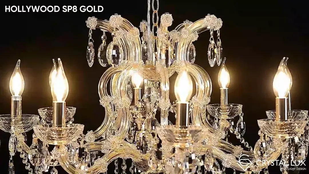 Видеообзор — Люстра Crystal Lux HOLLYWOOD SP8 CHROME — хром