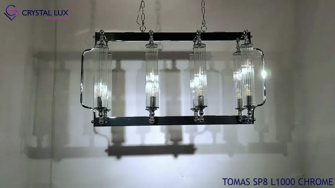 Видеообзор — Светильник Crystal Lux TOMAS SP8 L1000 CHROME — хром