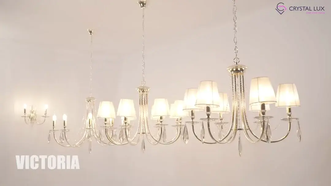 Видеообзор — Люстра Crystal Lux VICTORIA SP6 GOLD/AMBER — золотой