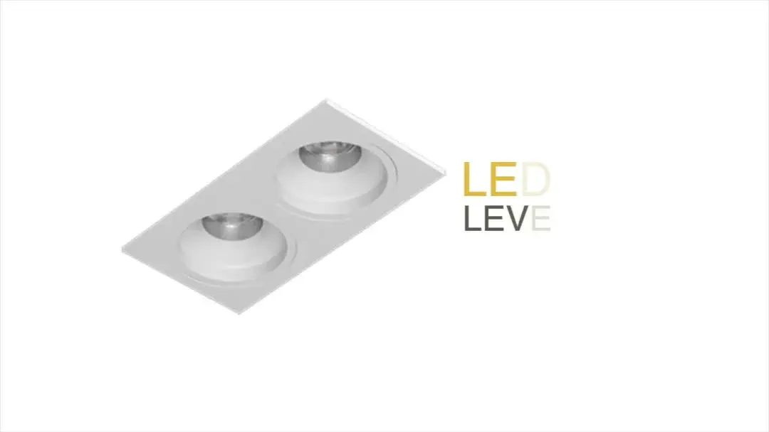 Видеообзор — Точечный светильник Ledron LEVEL SQ2 Black-White — черный