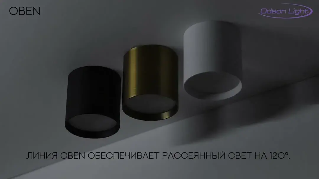 Видеообзор — Накладной точечный светильник матовый черный, цилиндрическая форма из металла, минималистичный дизайн