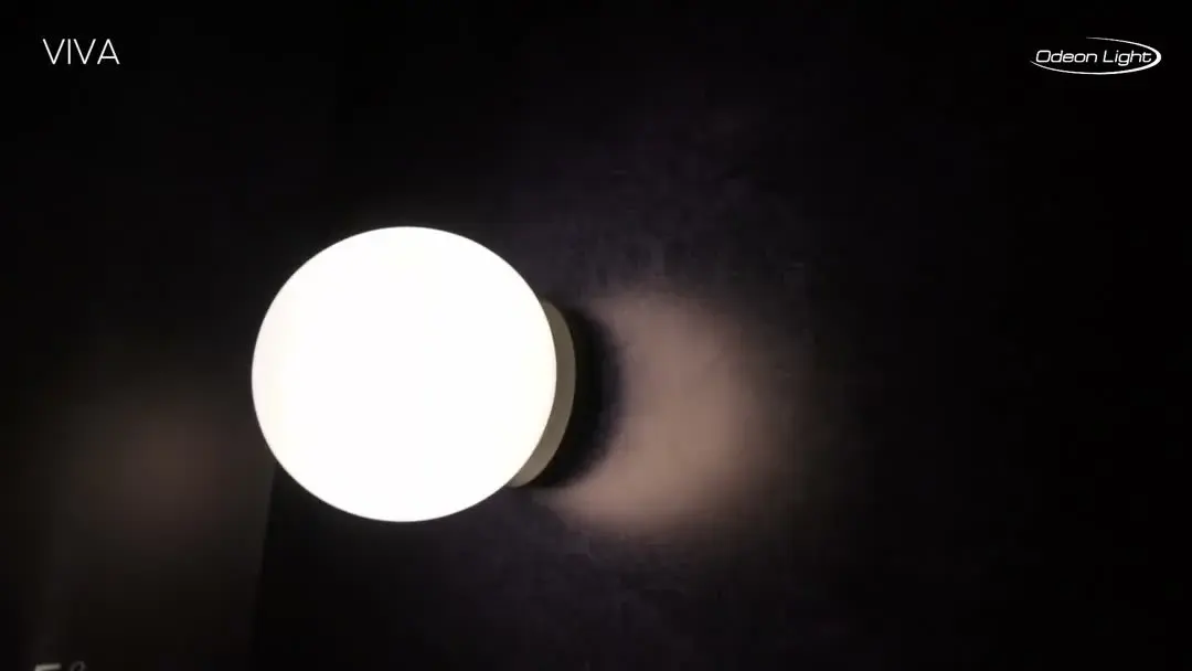 Видеообзор — Подвесной уличный светильник минимализма Odeon Light с белым матовым шаром на черном тросе