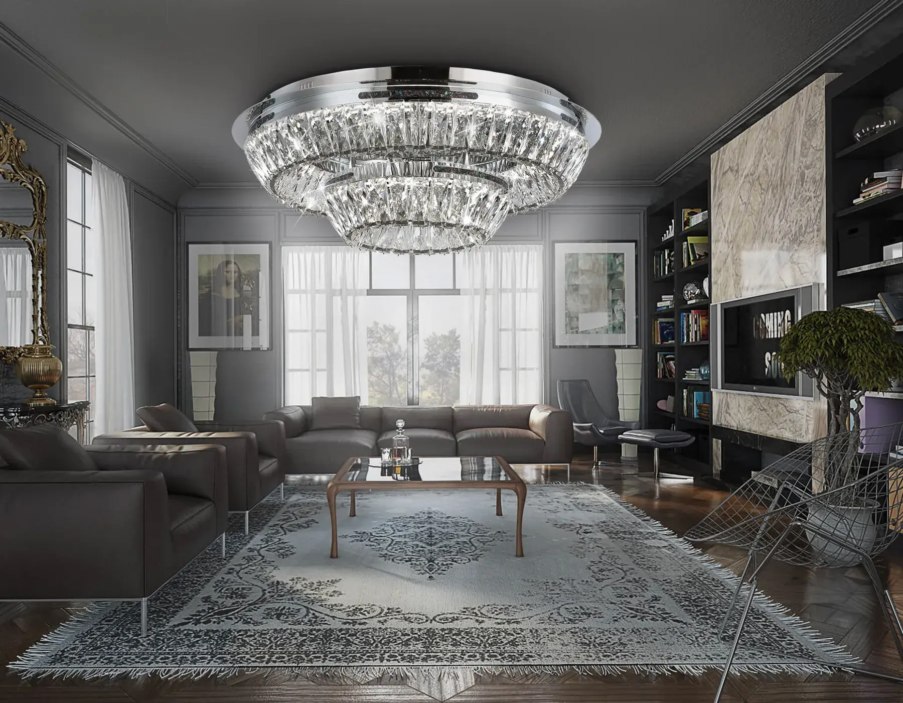 Светильник Ambrella Light TR5029 — хром, ракурс 3