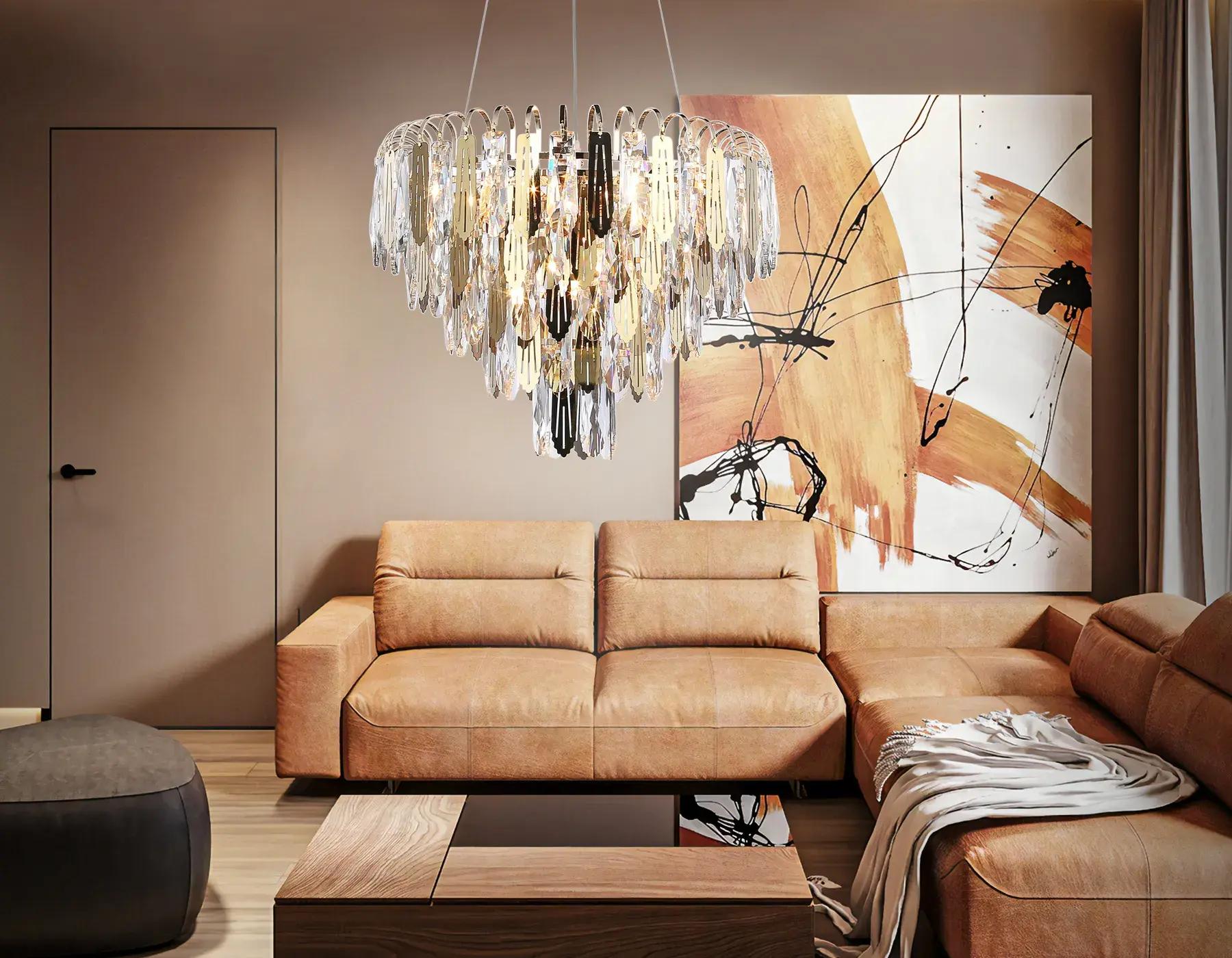 Люстра Ambrella Light TR5256 — золотой, ракурс 3