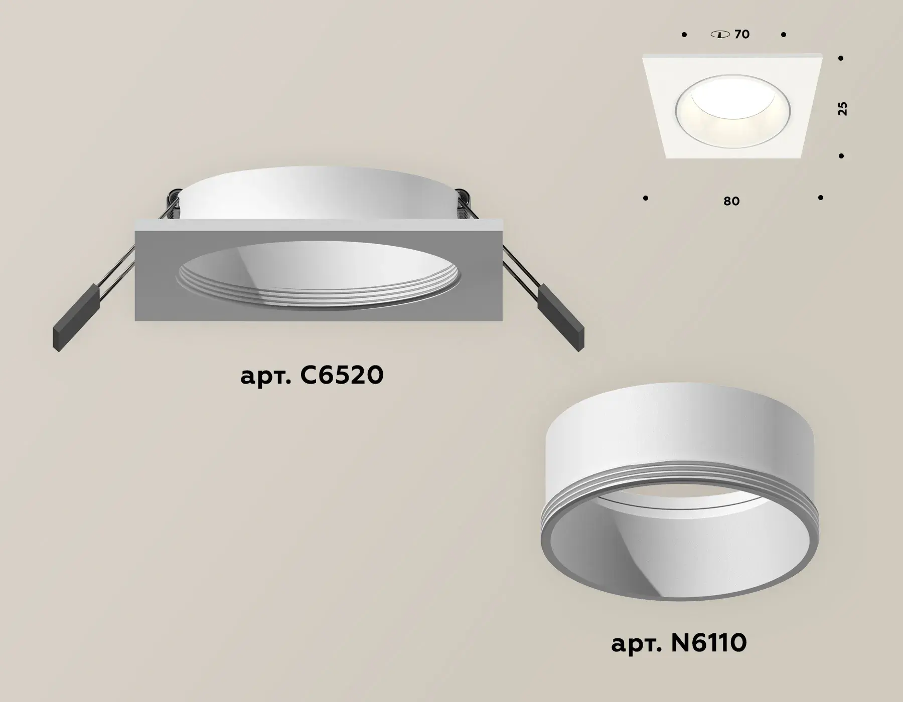 Точечный светильник Ambrella Light XC6520001 — белый