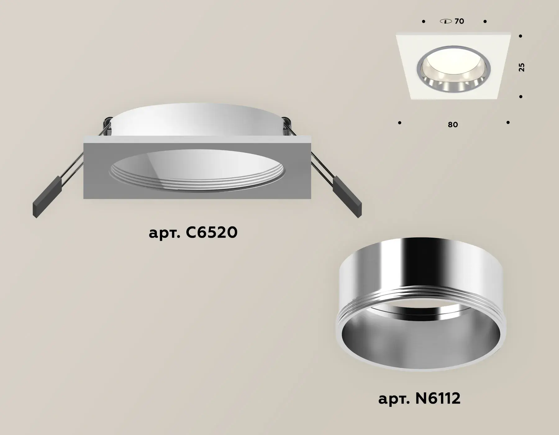 Точечный светильник Ambrella Light XC6520003 — белый
