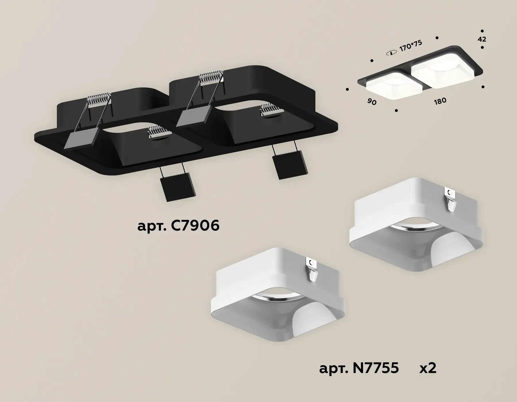 Точечный светильник Ambrella Light XC7906013 — черный