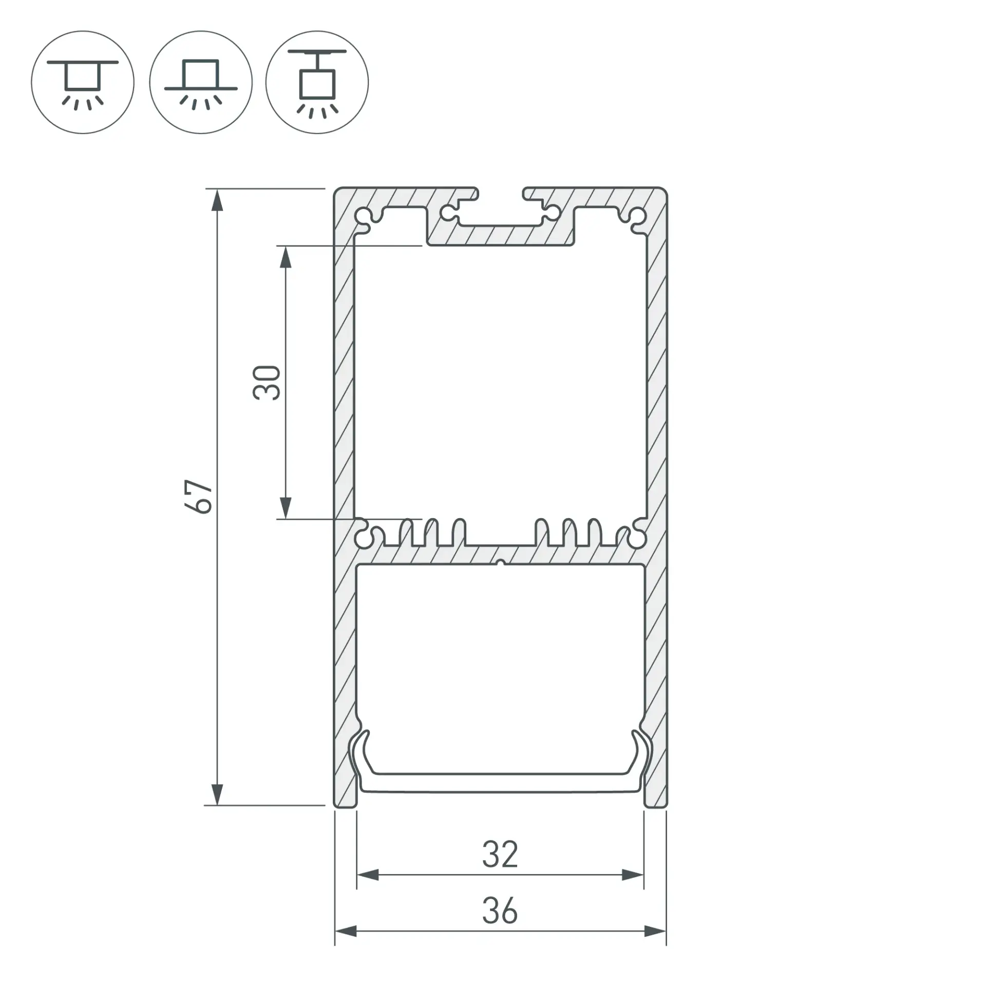 Профиль SL-LINE-3667-2000 ANOD, ракурс 5