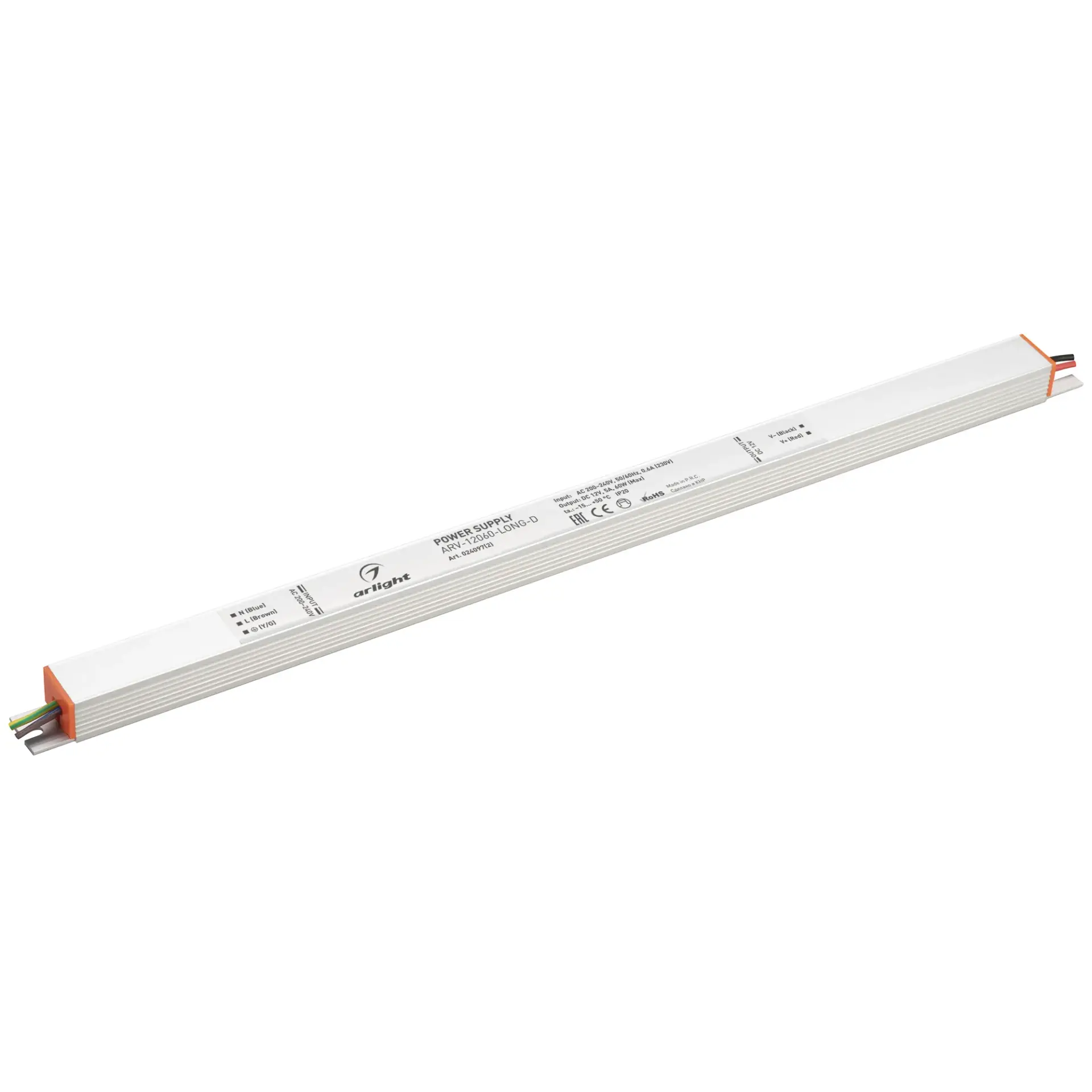 Блок питания ARV-12060-LONG-D (12V, 5A, 60W)