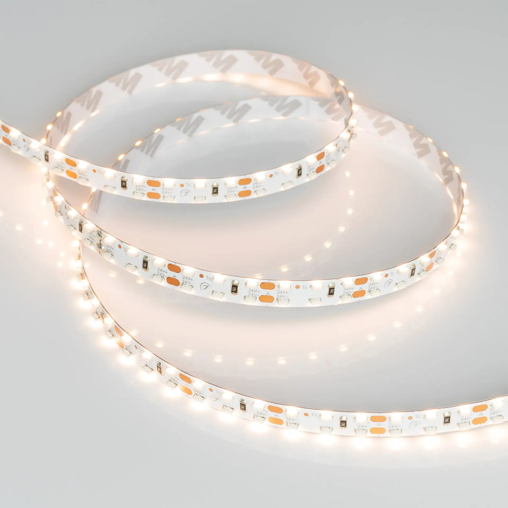 Светодиодная лента RS 2-5000 24V Warm2700 2x2 8mm (3014, 240 LED/m, LUX), ракурс 3