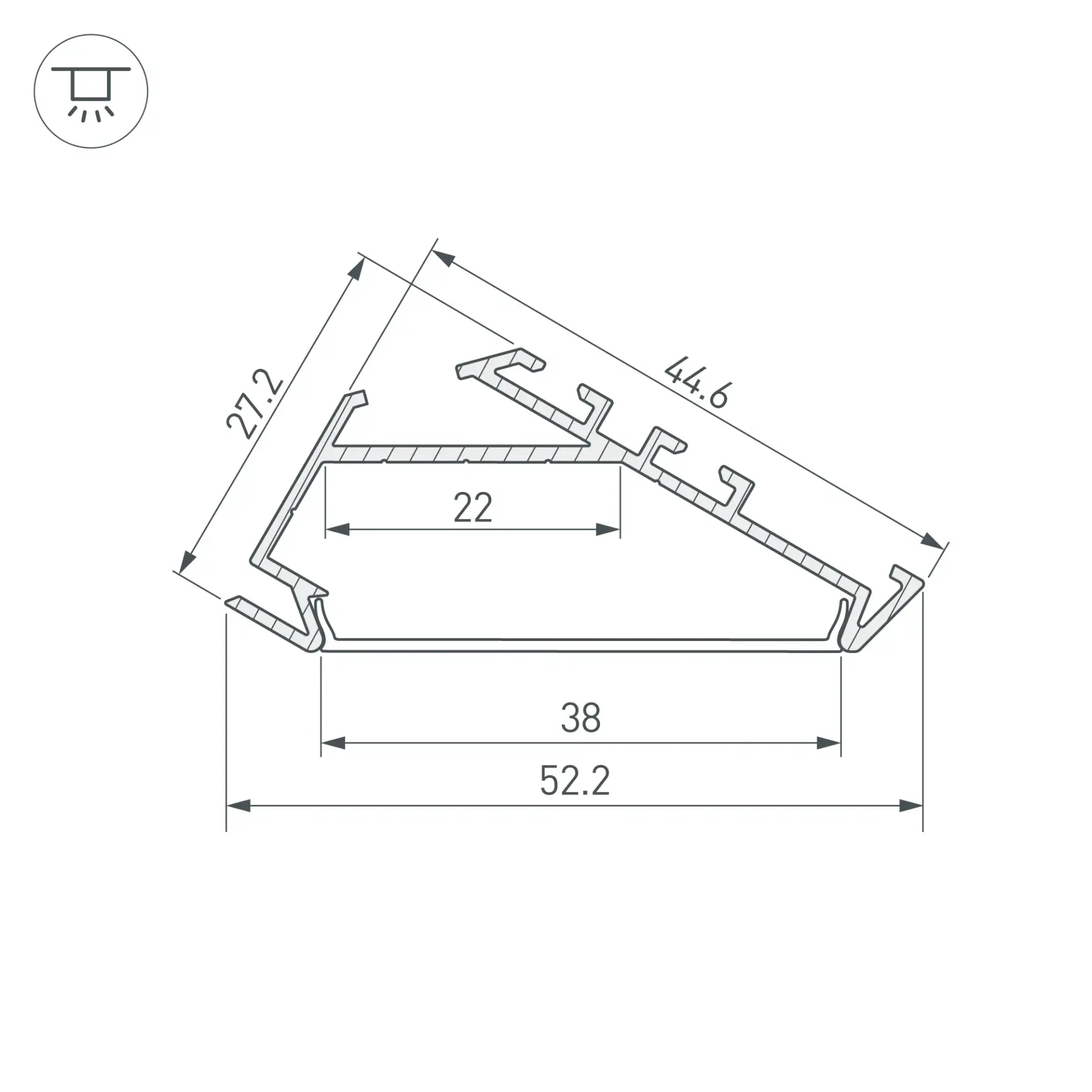 Профиль KLUS-P45.30-2000 ANOD