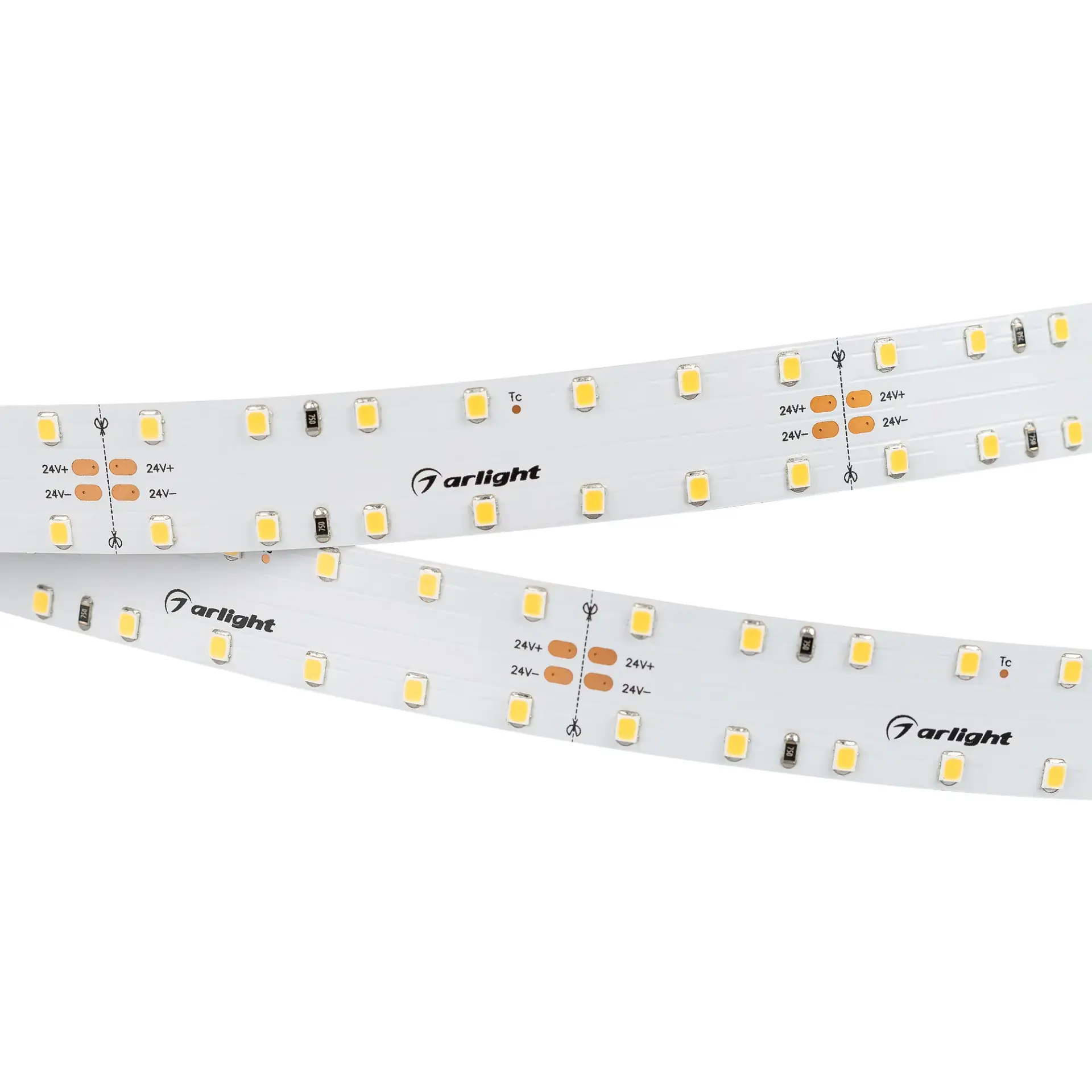 Светодиодная лента RT-A140-20mm 24V White6000 (22 W/m, IP20, 2835, 4.7m), ракурс 2