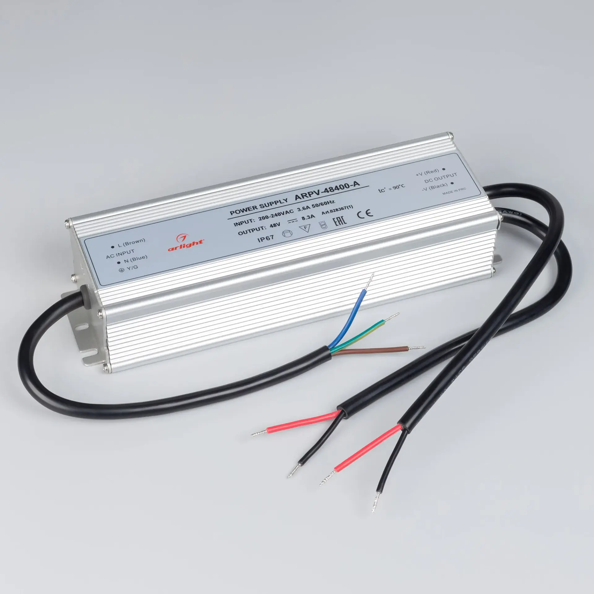 Блок питания ARPV-48400-A (48V, 8.3A, 400W), ракурс 2