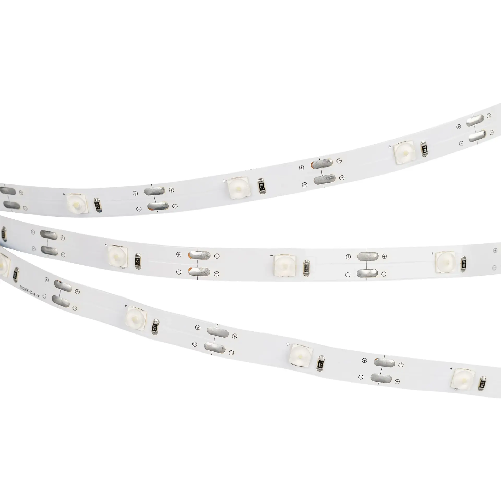 Светодиодная лента RT-5000-6060LENS-20-12V White6000 (10mm, 10W/m, IP20), ракурс 2