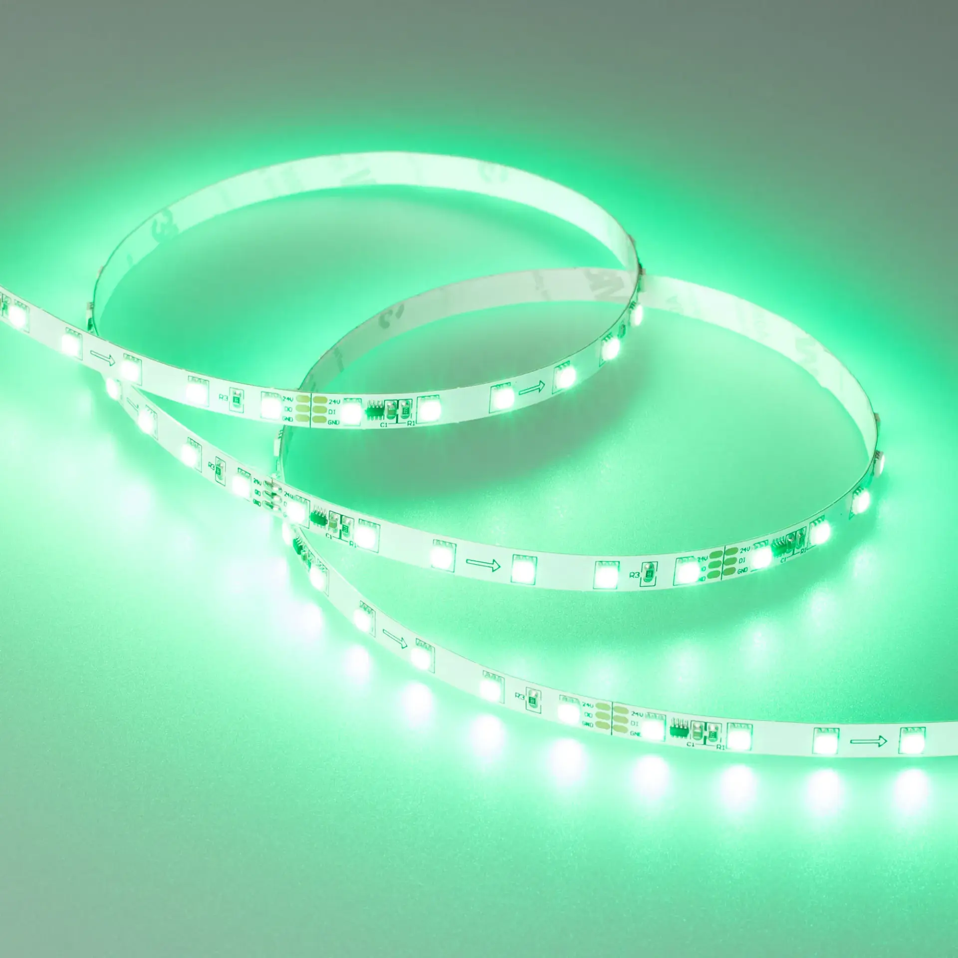 Светодиодная лента SPI-F72-7mm 24V RGB-PX6 (14.4 W/m, IP20, 3535, 5m), ракурс 3