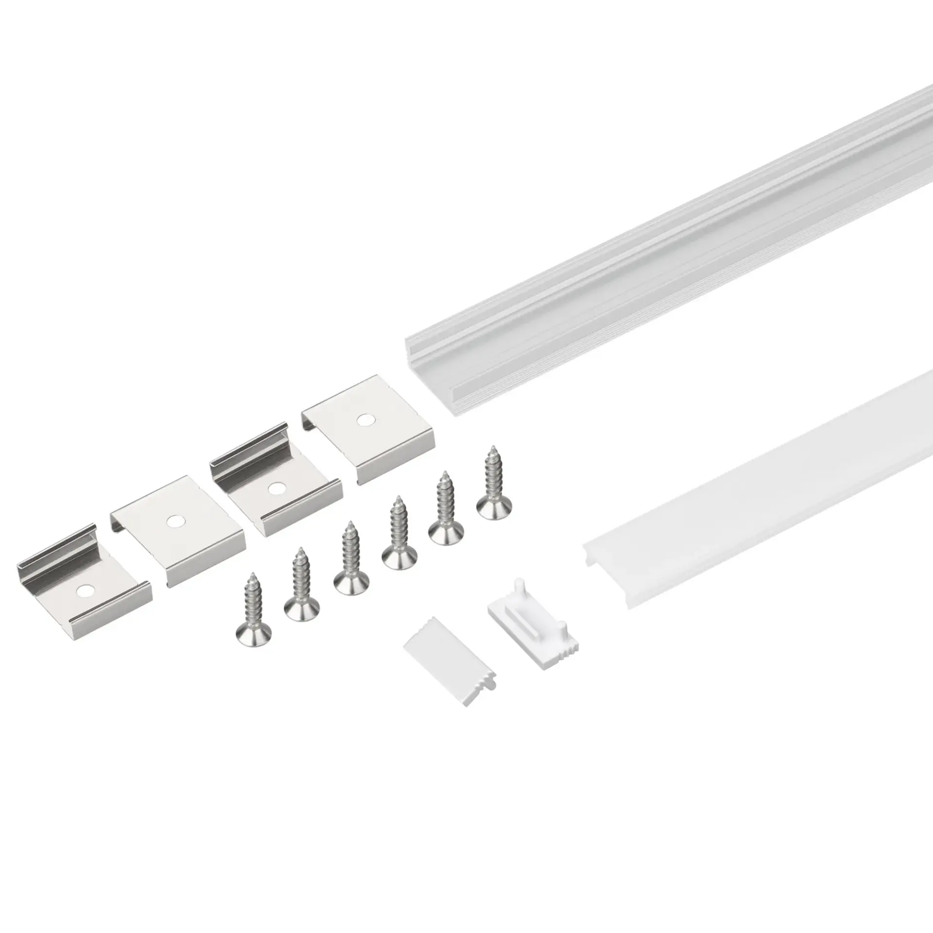 Профиль с экраном SL-SLIM-H7-2000 ANOD+OPAL, ракурс 4