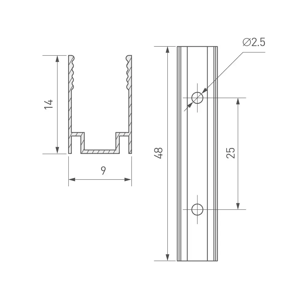 Держатель AURORA-1608-CLIP ANOD