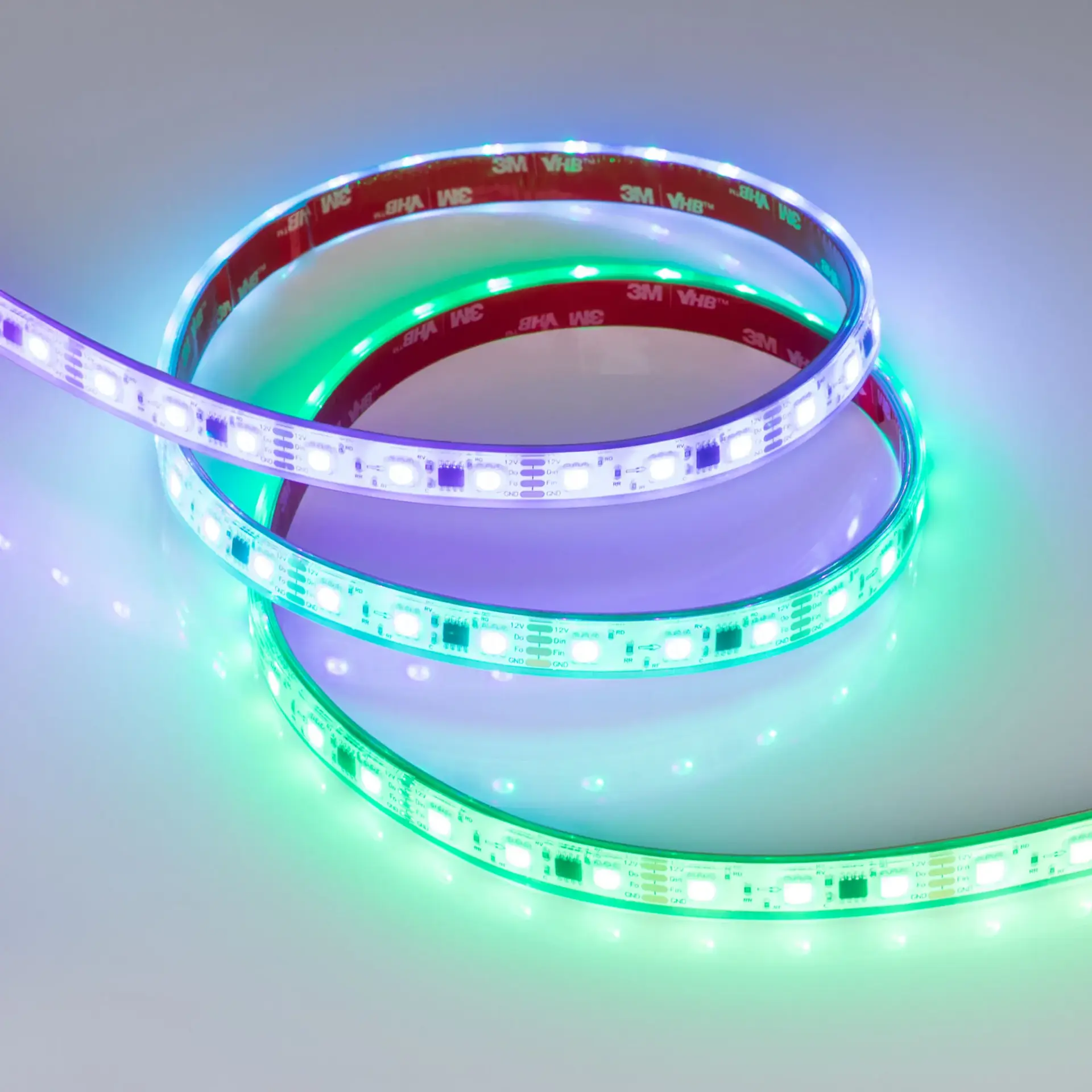 Светодиодная лента герметичная SPI-PS-B60-12mm 12V RGB-PX3-BPT (12 W/m, IP67, 5060, 5m)
