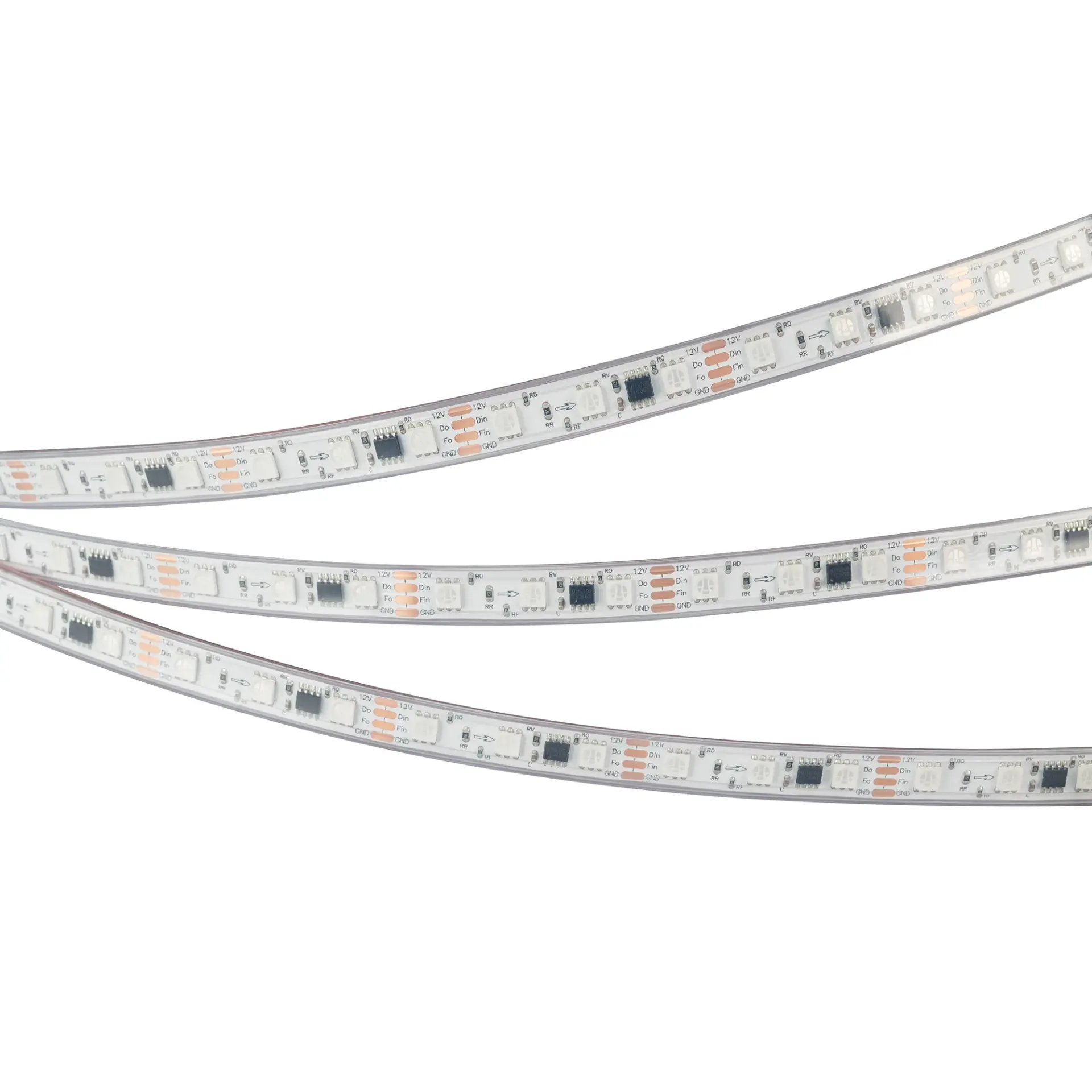 Светодиодная лента герметичная SPI-PS-B60-12mm 12V RGB-PX3-BPT (12 W/m, IP67, 5060, 5m), ракурс 4