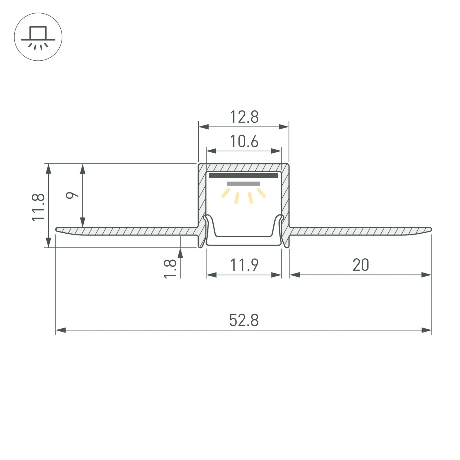Профиль FANTOM-W12-2000 ANOD, ракурс 3