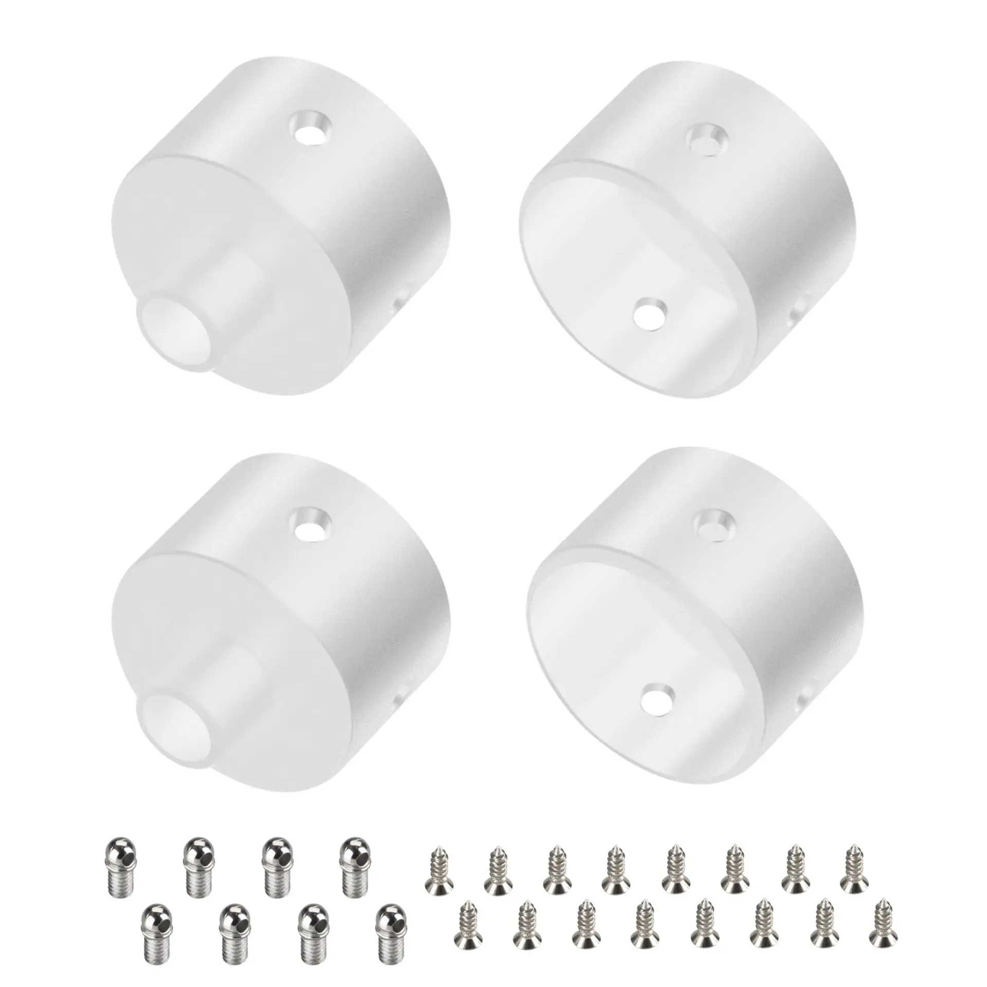 Заглушка WPH-FLEX-D22-360deg WHITE ALU с отверстием