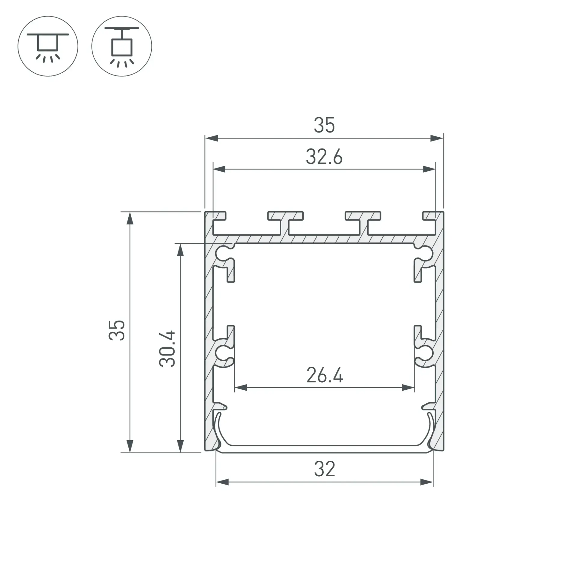 Профиль LINE-M-3535-2000 BLACK