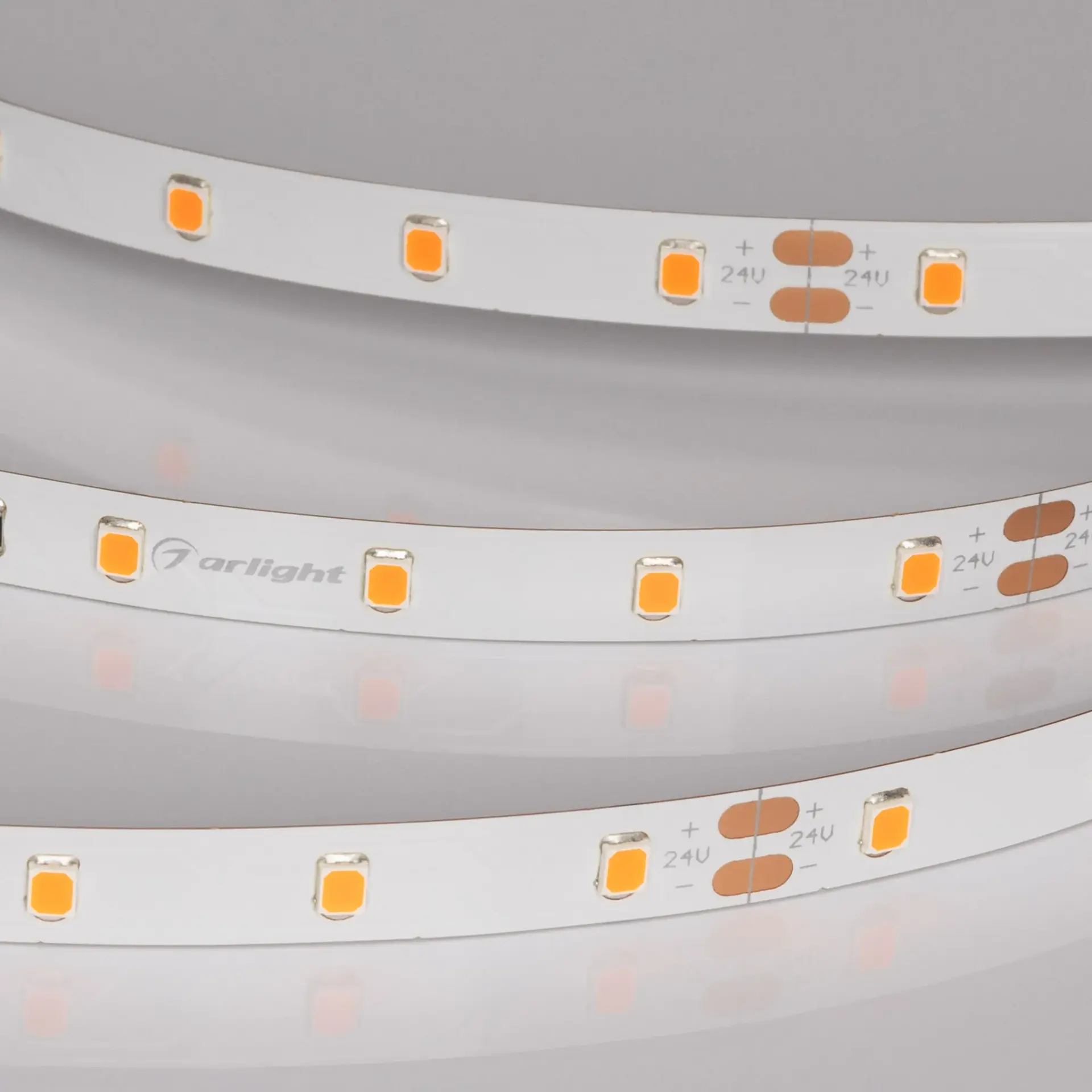 Светодиодная лента RT-A60-8mm 24V Carrot (4.8 W/m, IP20, 5m)