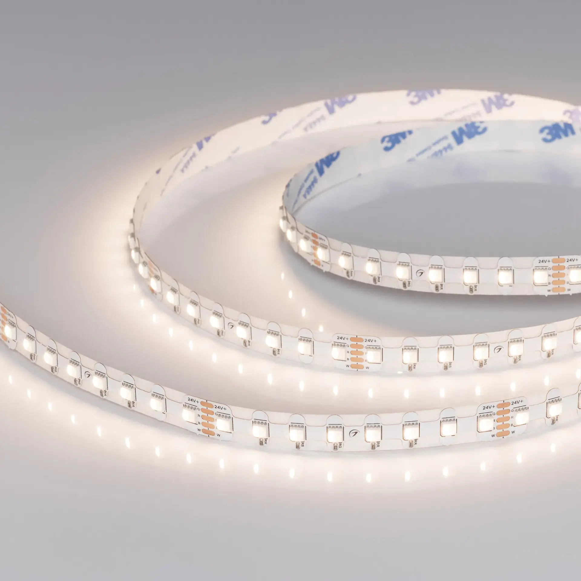 Светодиодная лента герметичная RZ-NANO-H96-12mm 24V RGBW-Day (12 W/m, IP54, 5m), ракурс 3