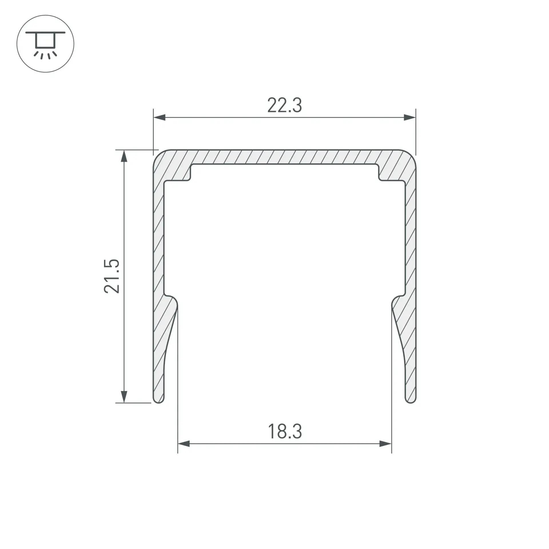 Профиль WPH-FLEX-2020-1000 ANOD
