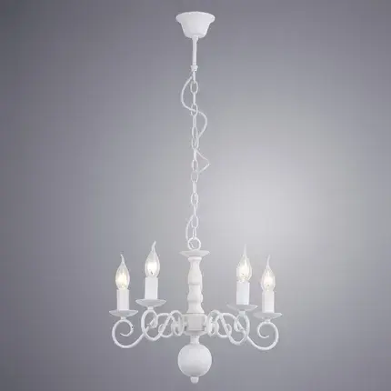 Люстра Arte Lamp A1129LM-5WH ISABEL — белый, ракурс 2