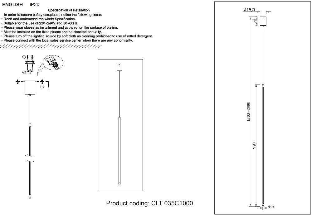 Светильник Crystal Lux CLT 035C1000 GO — золотой