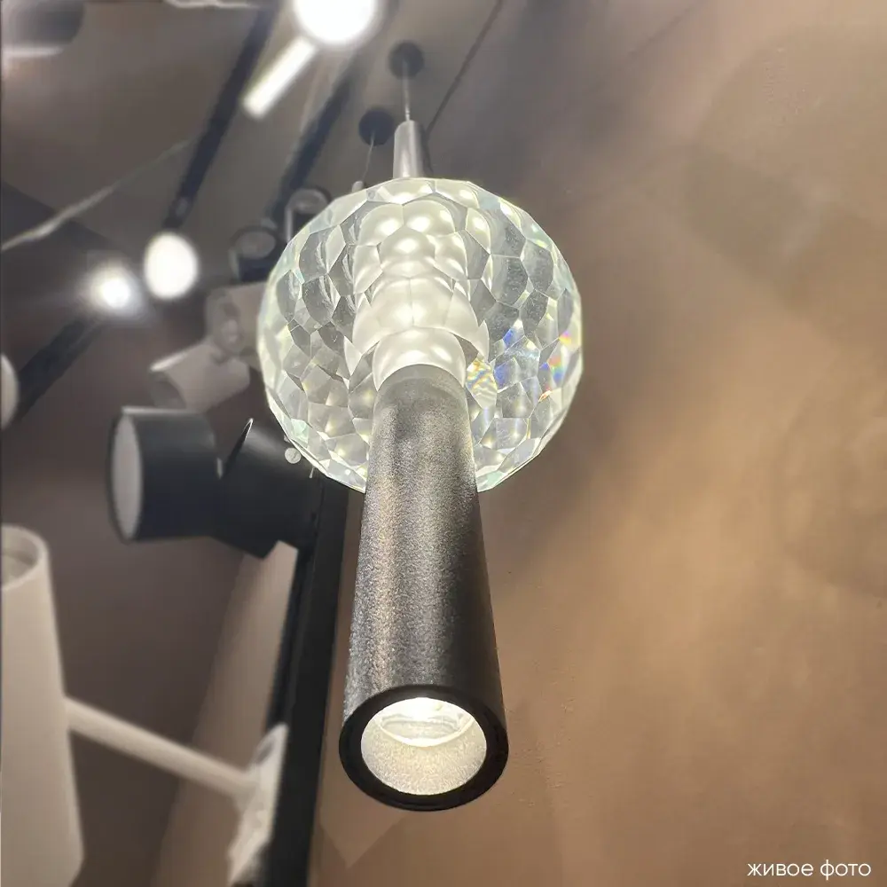 Светильник Crystal Lux ELVIRA SP8W LED 4000K BLACK — черный, ракурс 4