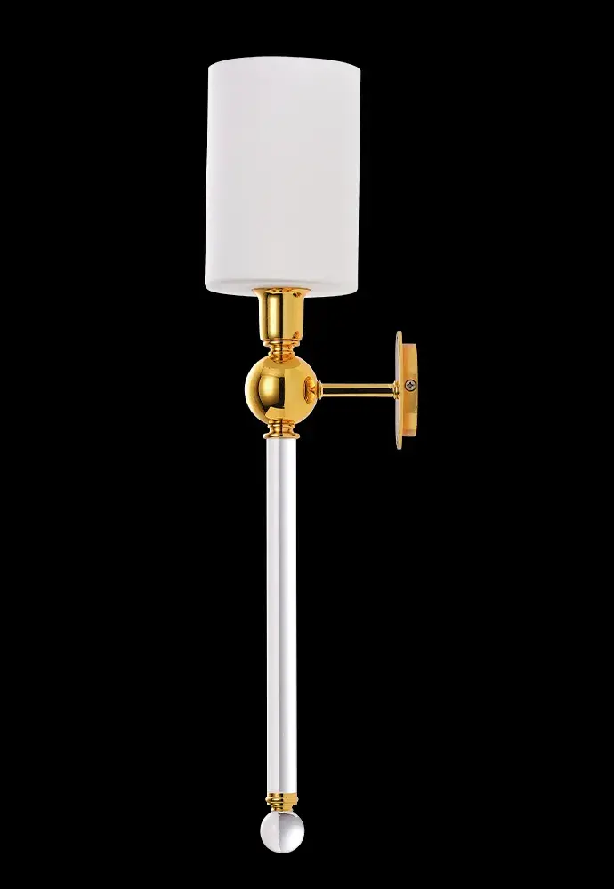 Бра Crystal Lux MIRABELLA AP1 GOLD/WHITE — золотой, ракурс 2