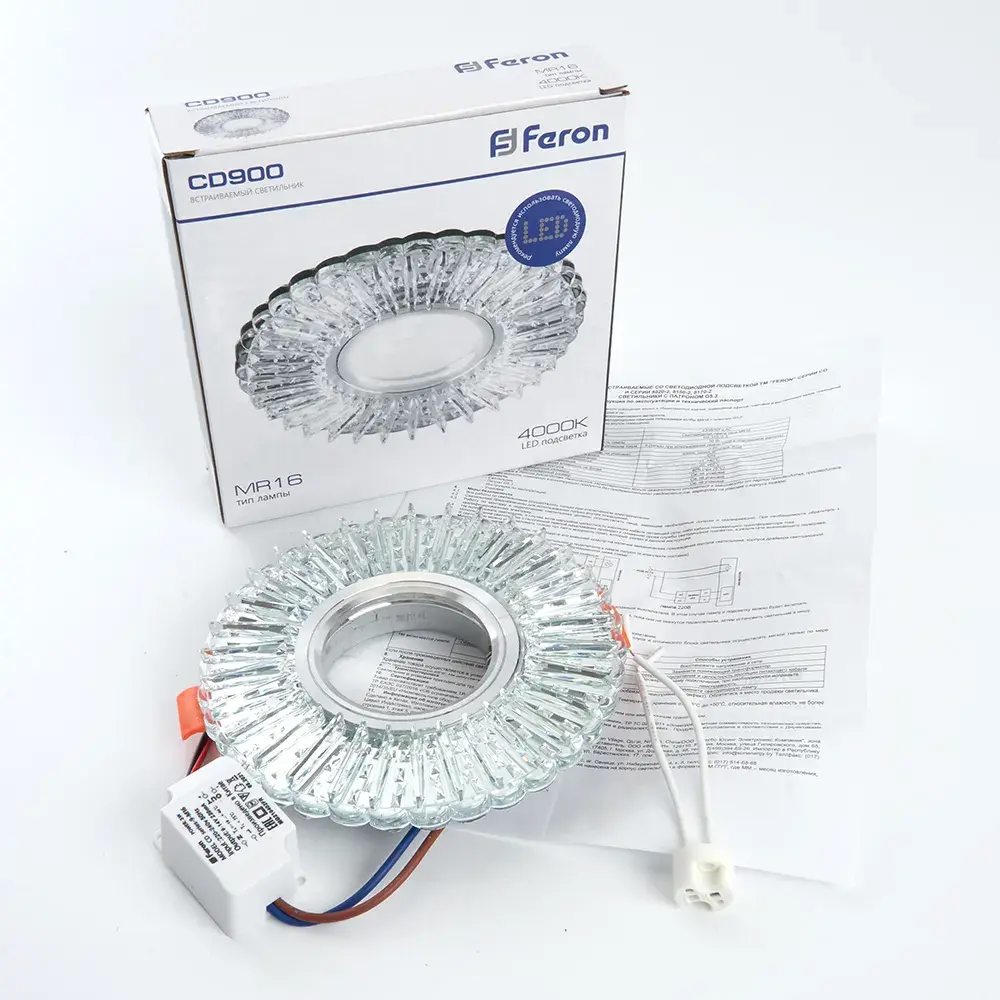 Точечный светильник Feron 28843 CD900 — хром, ракурс 3