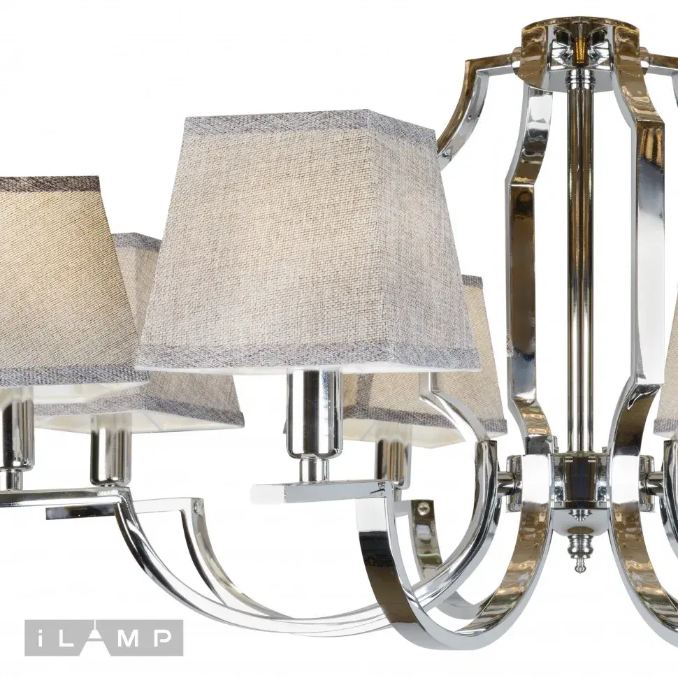 Люстра iLamp 6943-8 CR HILTON — никель, ракурс 2