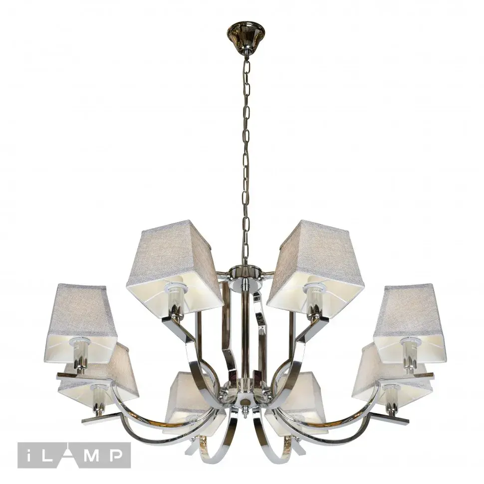 Люстра iLamp 6943-8 CR HILTON — никель