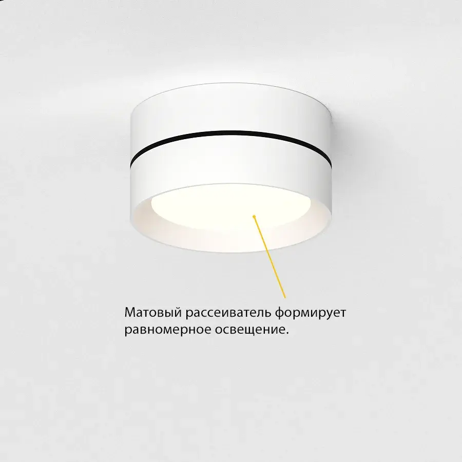 Точечный светильник Ledron BARREL White — белый, ракурс 3