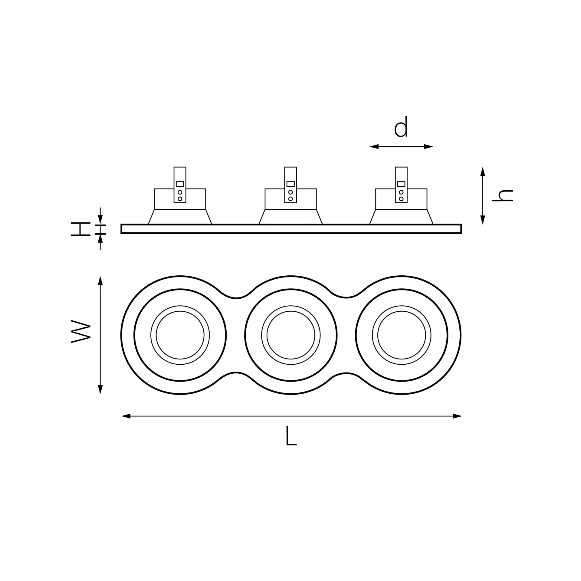 Точечный светильник Lightstar D637070307 DOMINO — черный