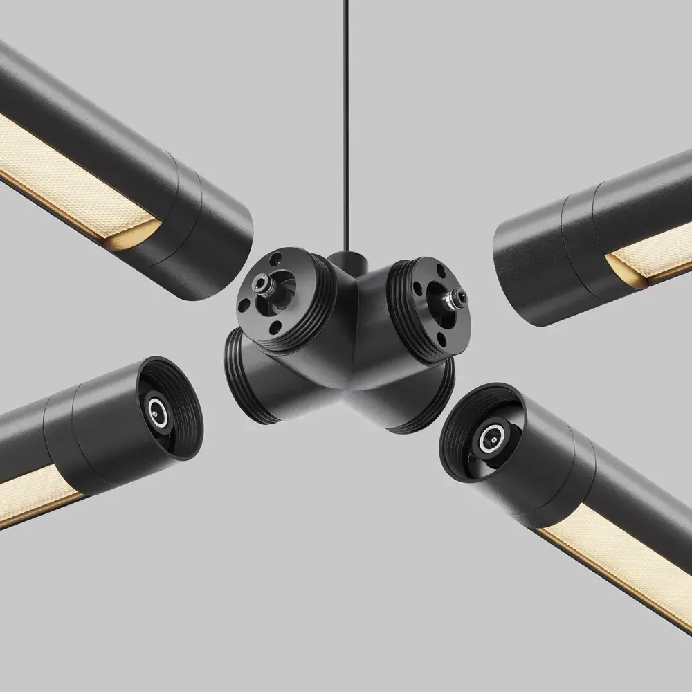 Коннектор Maytoni ACCESSORIES FOR SYSTEM SHELF — модульные, черный, ракурс 2
