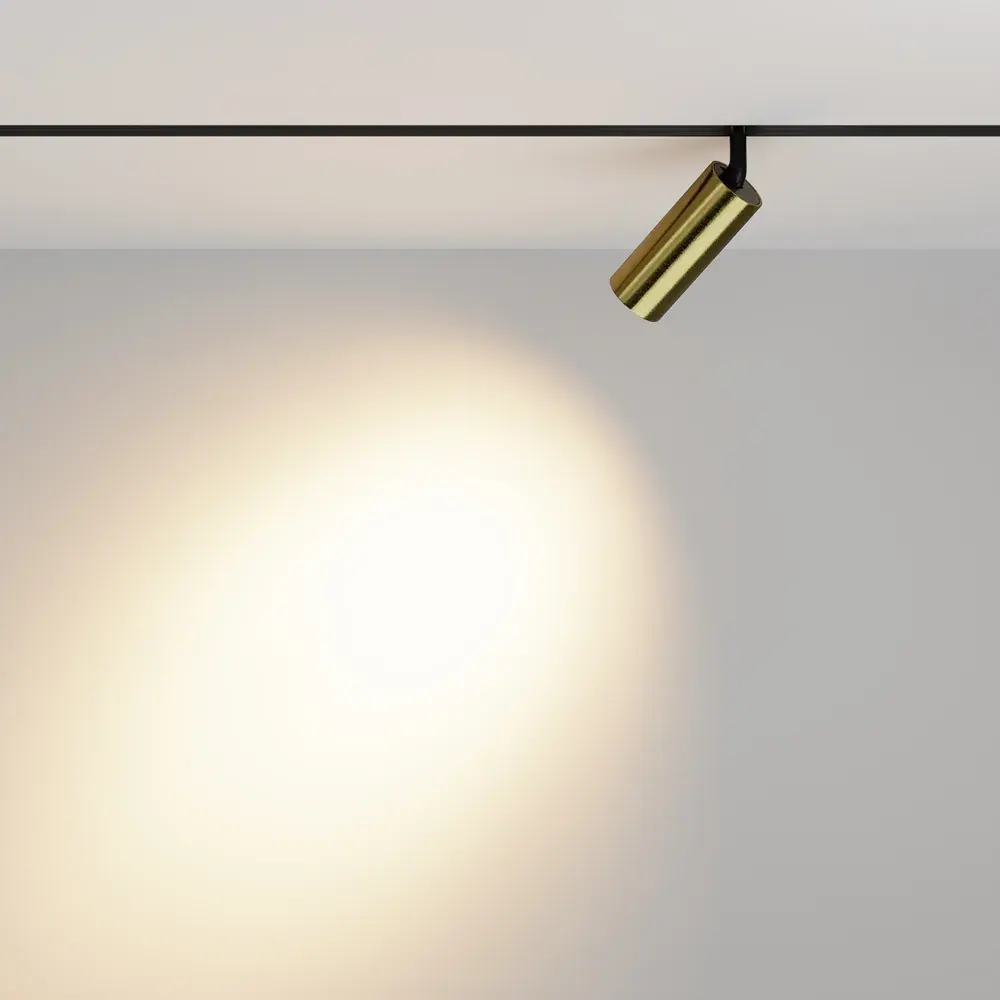 Трековый светильник Maytoni FOCUS LED — магнитные, латунь, ракурс 6