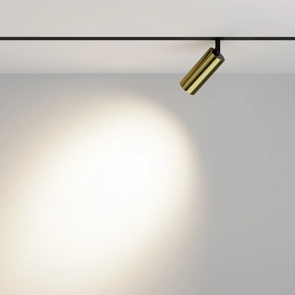 Трековый светильник Maytoni FOCUS LED — магнитные, латунь, ракурс 6
